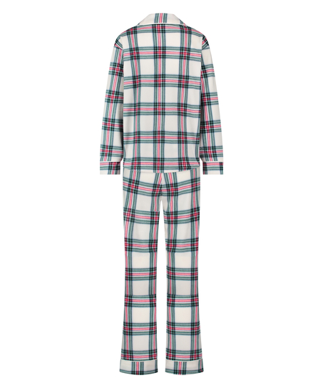 Piżama we wz&oacute;r Fleece, Biały