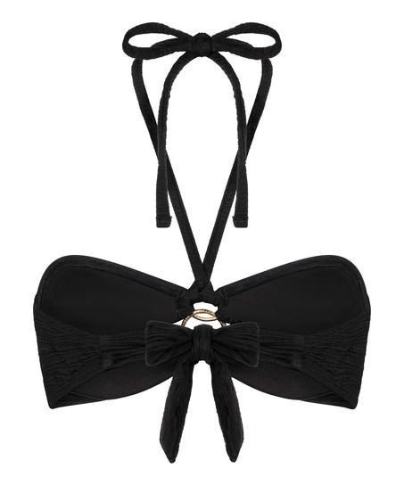Top od bikini Bandeau Bahamas, Czarny