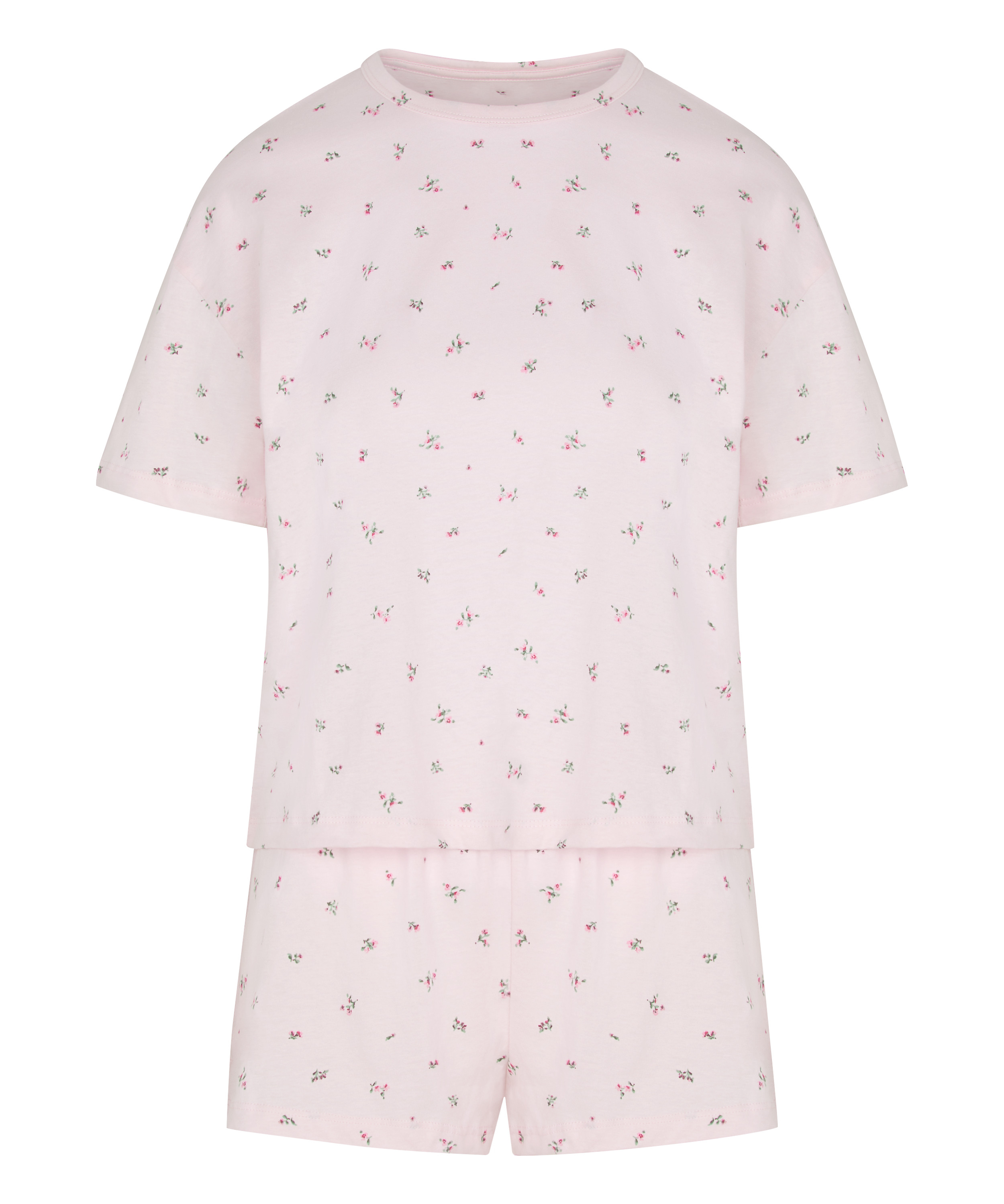 Zestaw piżamowy z bawełny, R&oacute;żowy, main