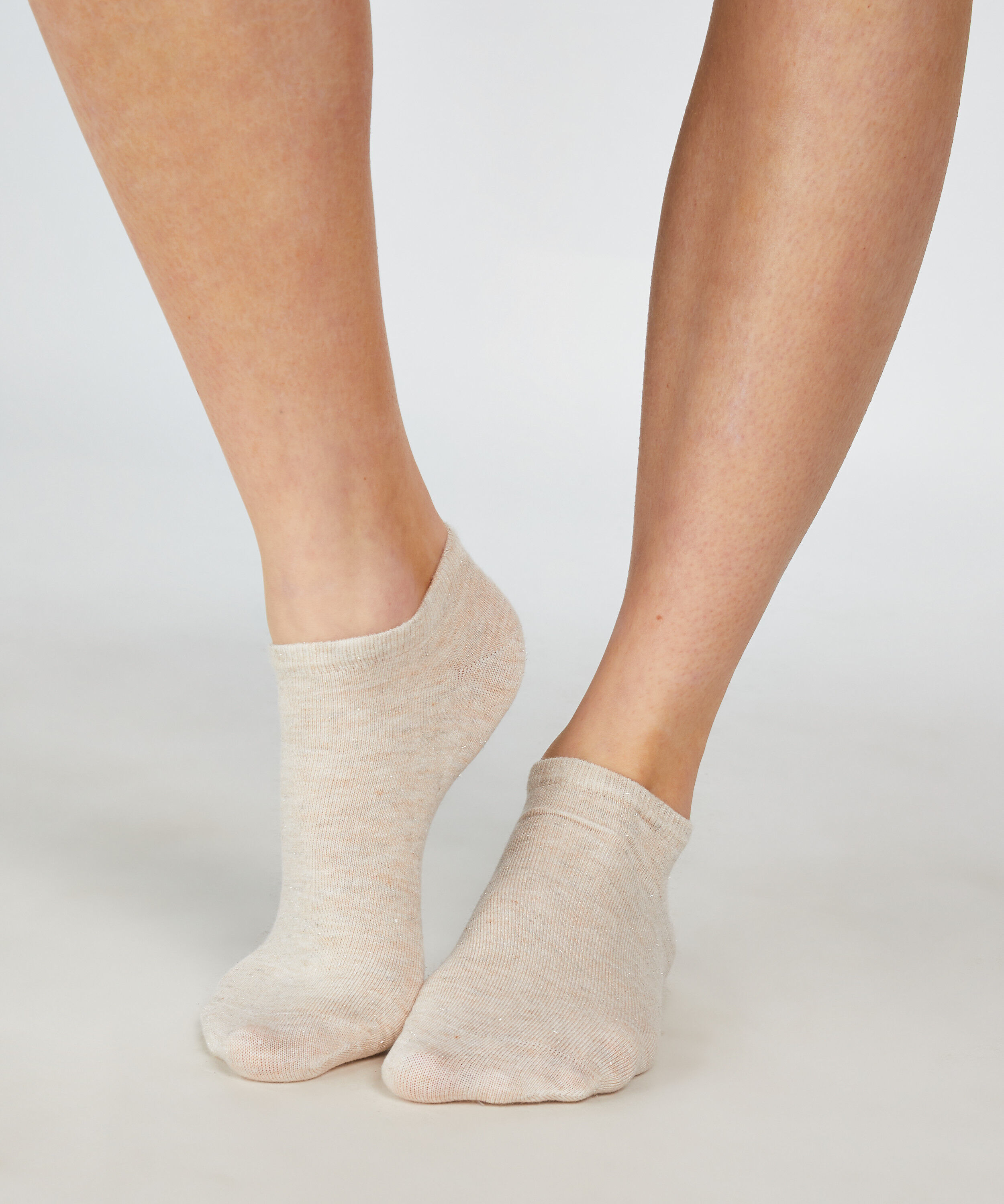 2 Pairs Lurex Socks, Ż&oacute;łty