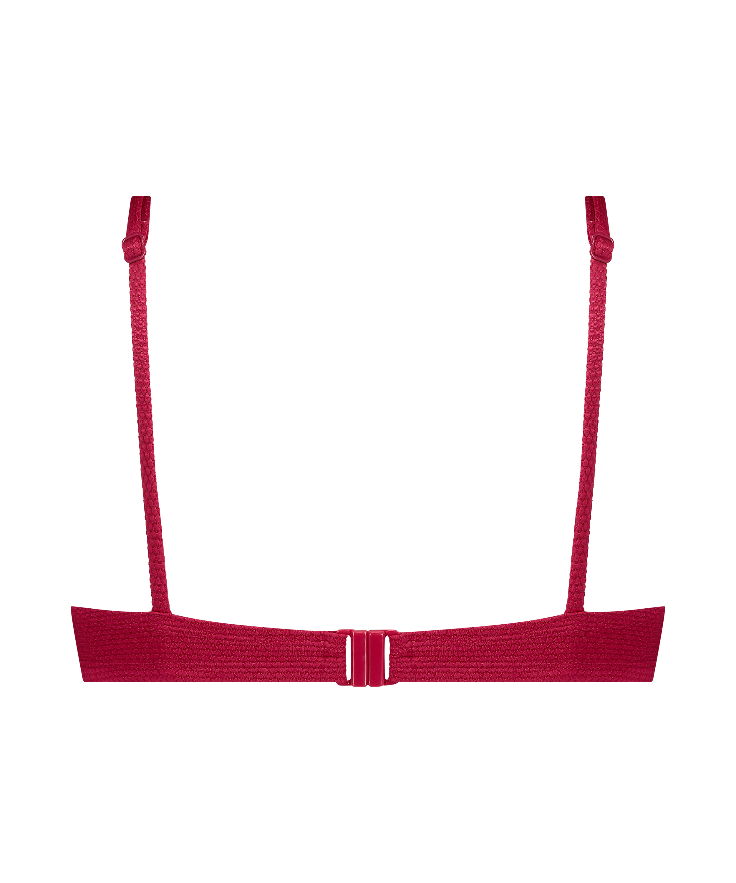 Nieusztywniona półokrągła góra od bikini z fiszbinami, Różowy, main