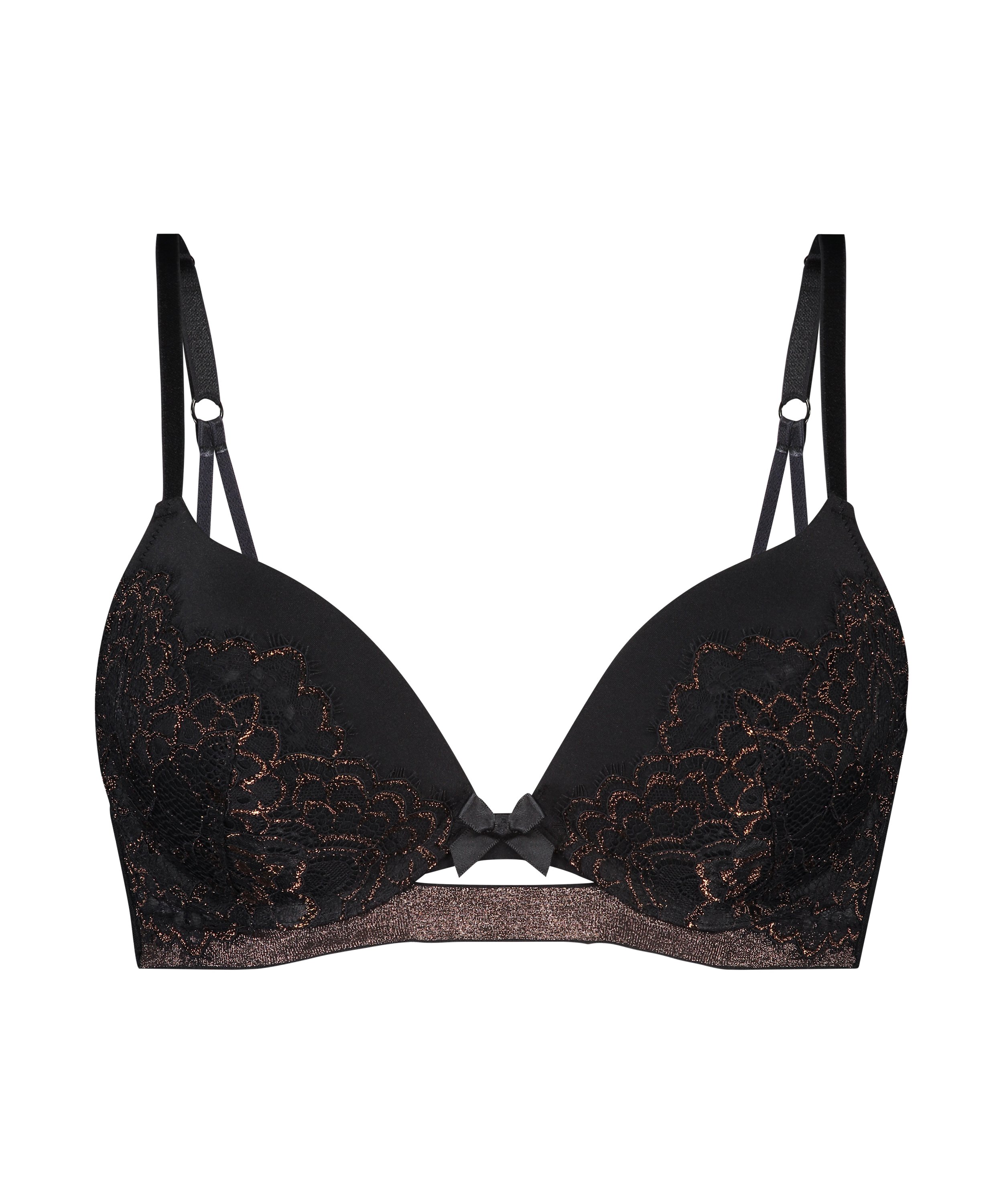 Padded push-up bra Bianca, Czarny, main