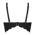 Scallop biustonosz bikini z wkładkami i fiszbinami, Czarny