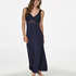 Long slip dress Modal lace, Niebieski