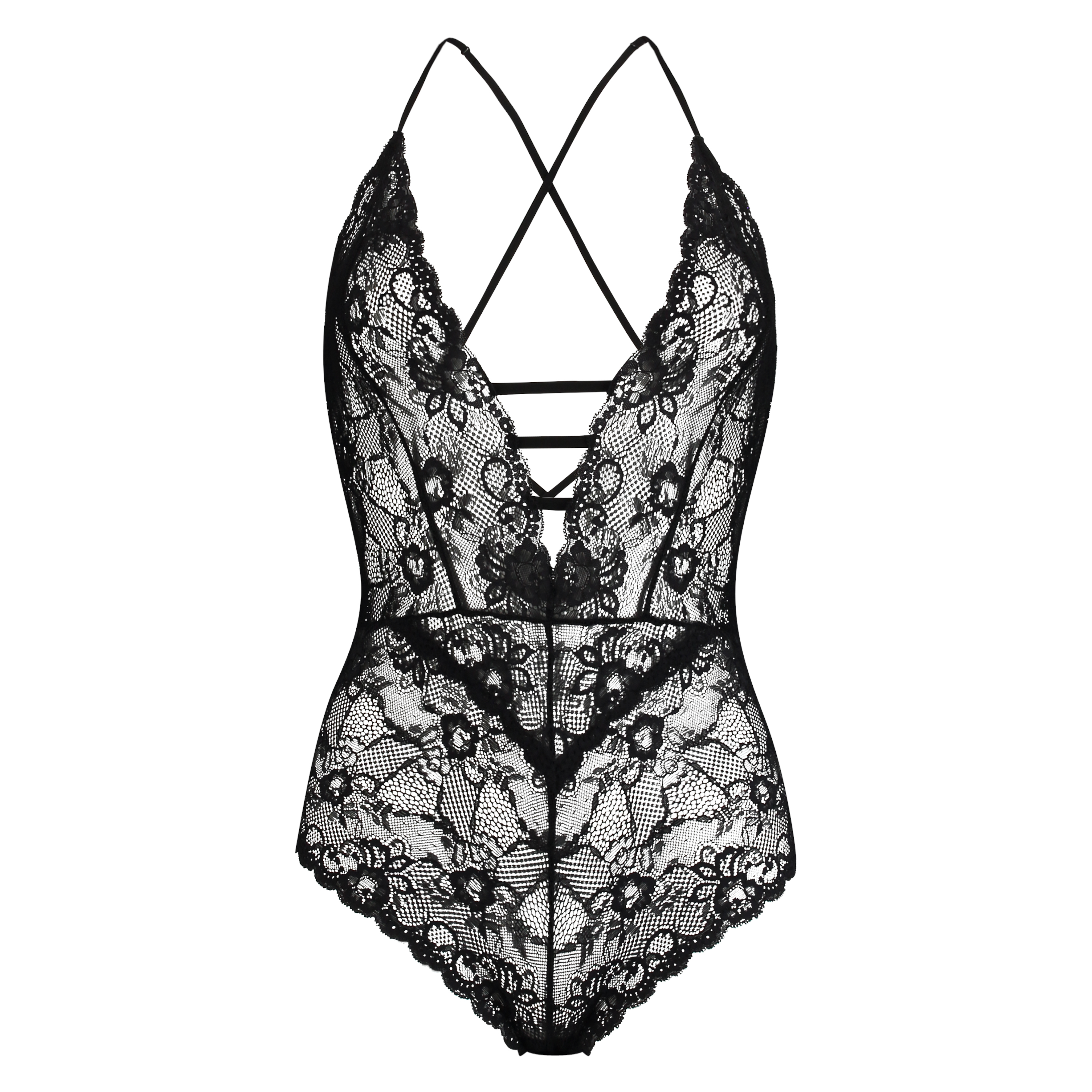 Strappy Back Body, Czarny, main