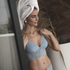 Tr&oacute;jkątny biustonosz bralette Posie, Niebieski