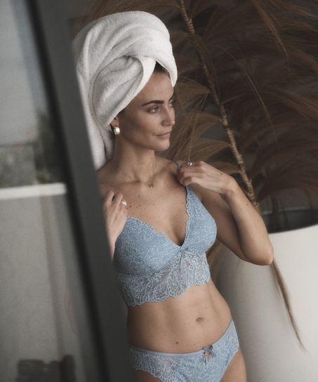 Tr&oacute;jkątny biustonosz bralette Posie, Niebieski