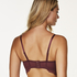 Orion Padded Underwired Longline Strapless Bra, Czerwony