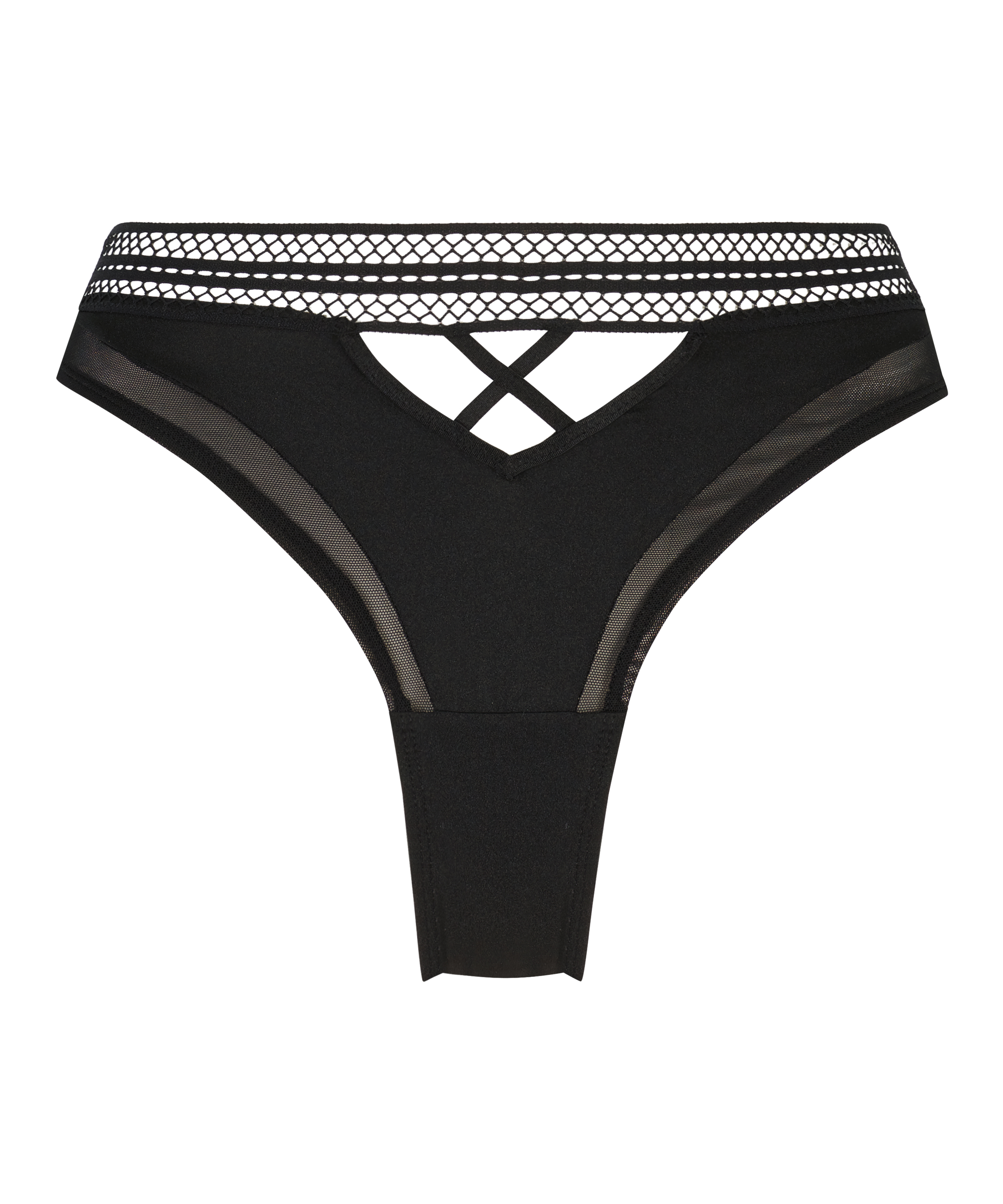 Wysoko wycięte brazyliany Mina, Czarny, main