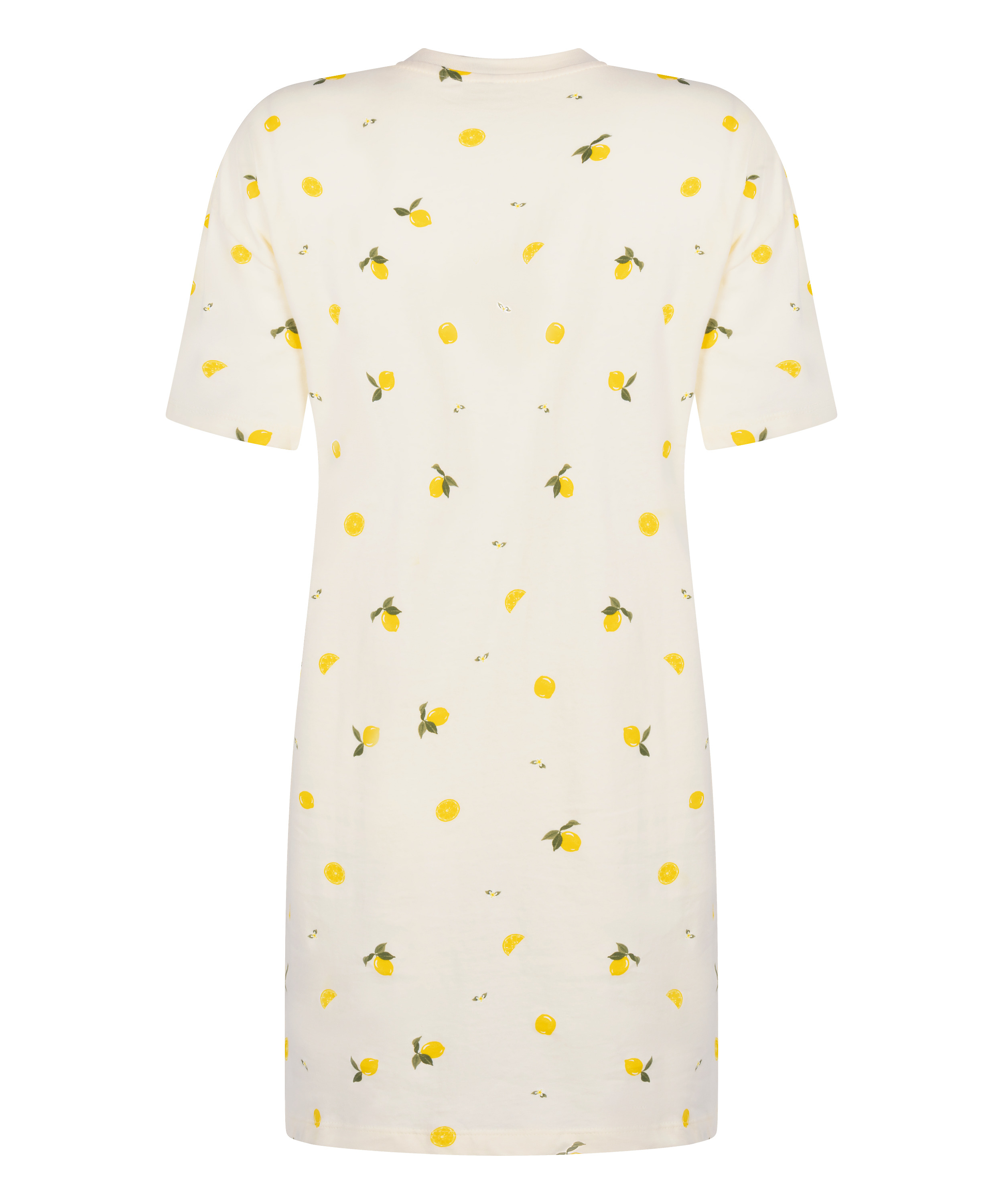 Koszula nocna z okrągłym dekoltem, Biały, main