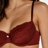 Cherry Padded Underwired Bra, Czerwony