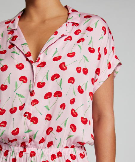 Onesie Teddy Cherry, Różowy