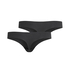 Niewidoczne pod ubraniem stringi 3-pak, Czarny