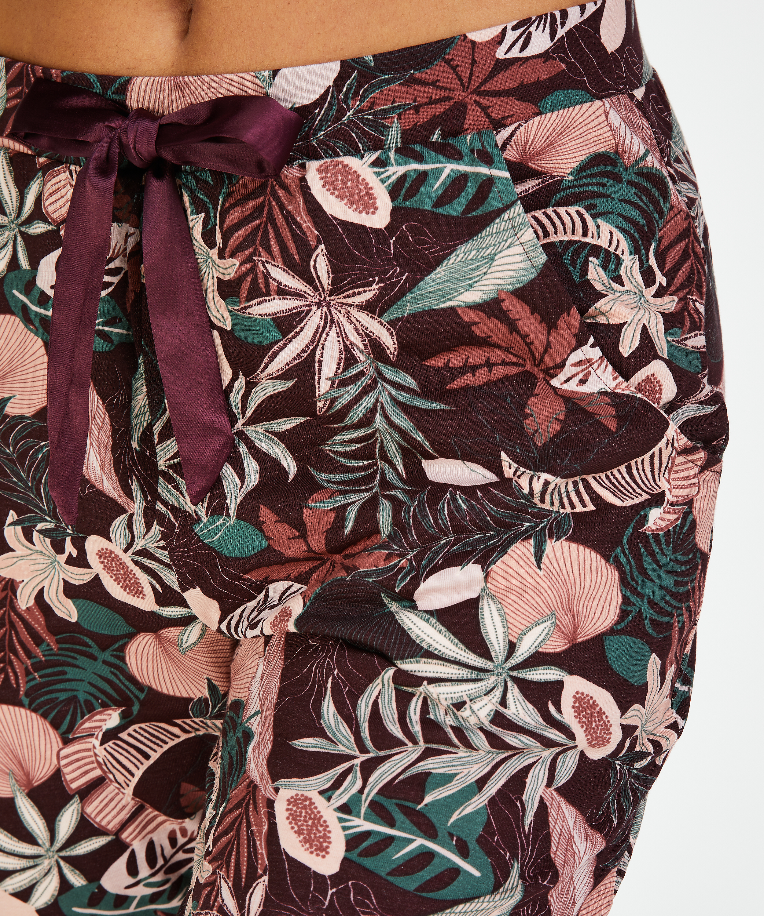 Dżersejowe spodnie od piżamy, Fioletowy, main