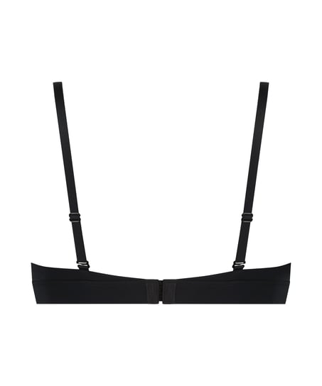 Usztywniany biustonosz bez fiszbin, Czarny