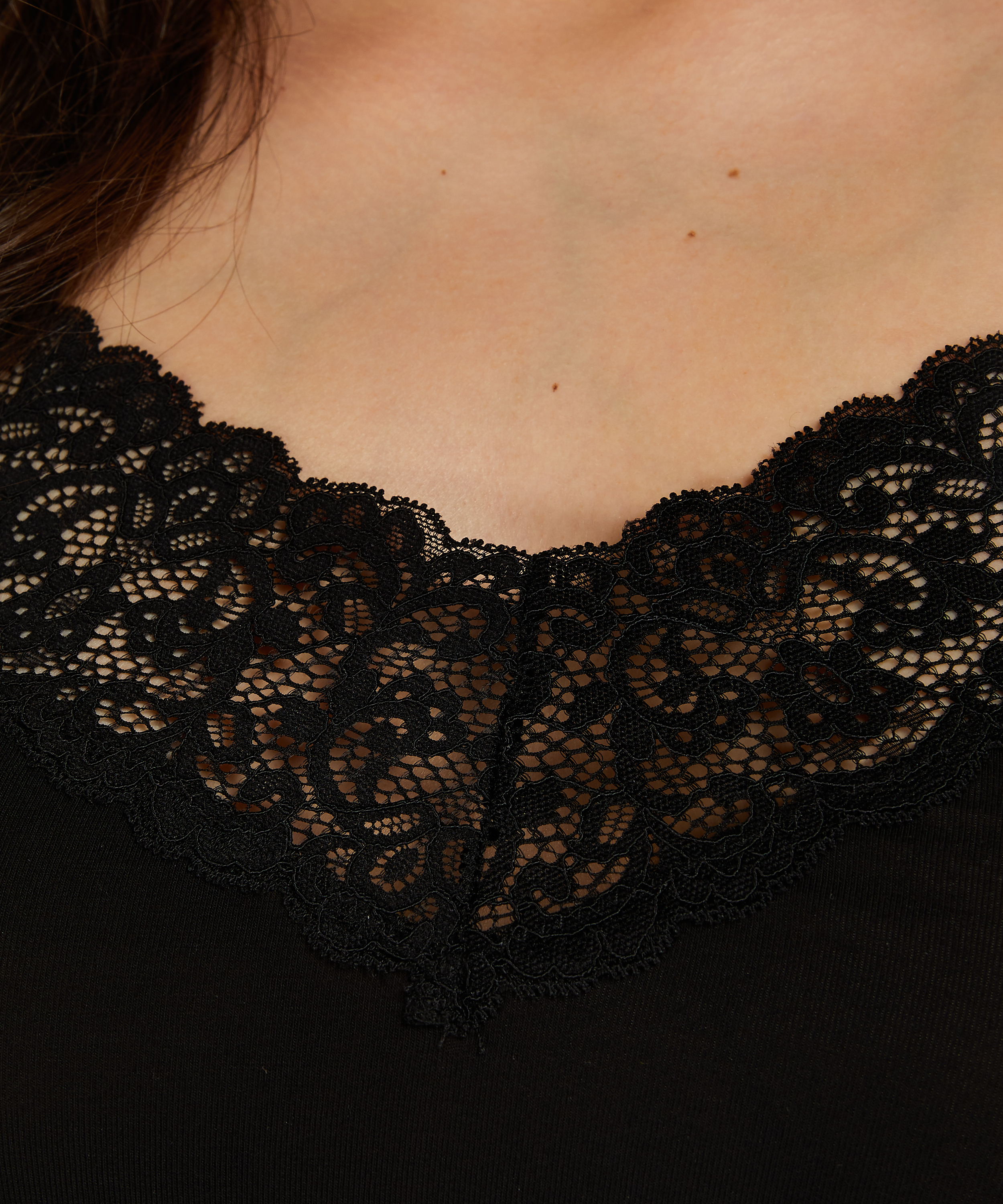 A-Line Jersey Cami Top, Czarny, main