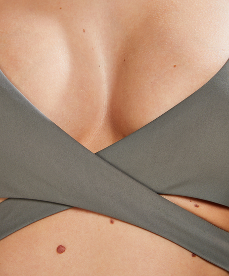 Tribe triangle bikini top, Zielony