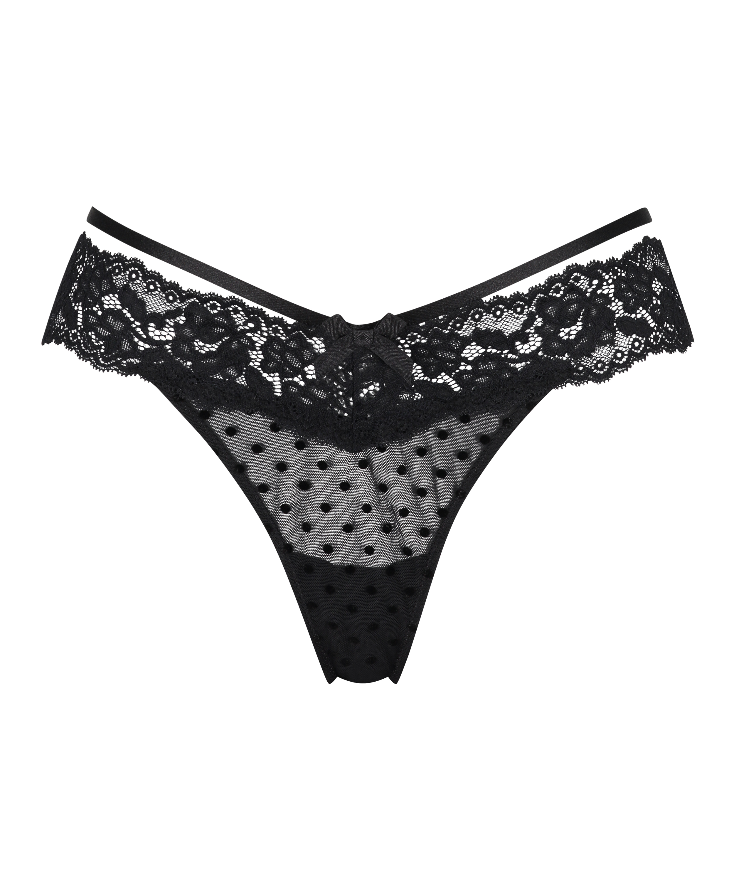 Bardzo niskie stringi Jada, Czarny, main