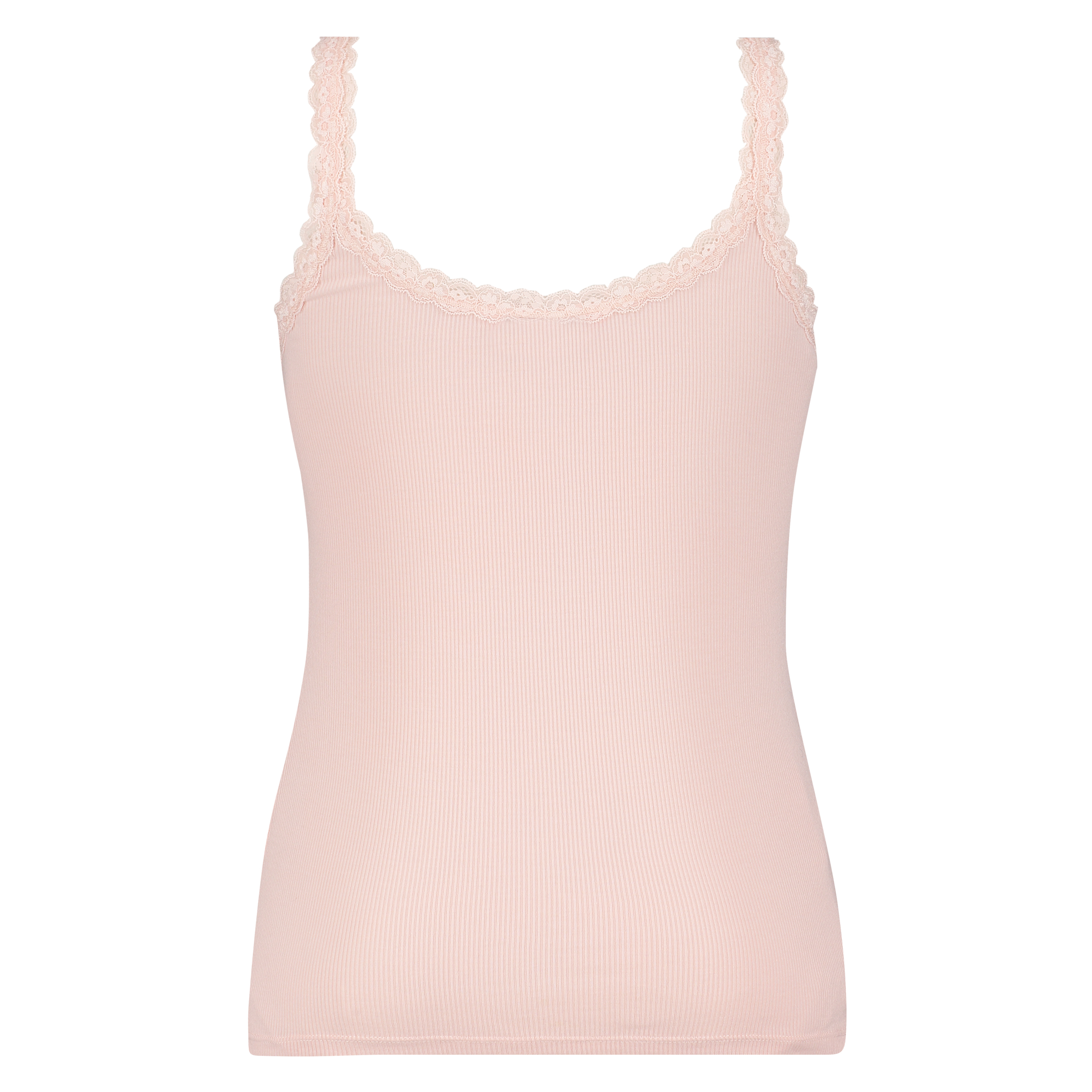 Singlet top cami rib lace, R&oacute;żowy, main