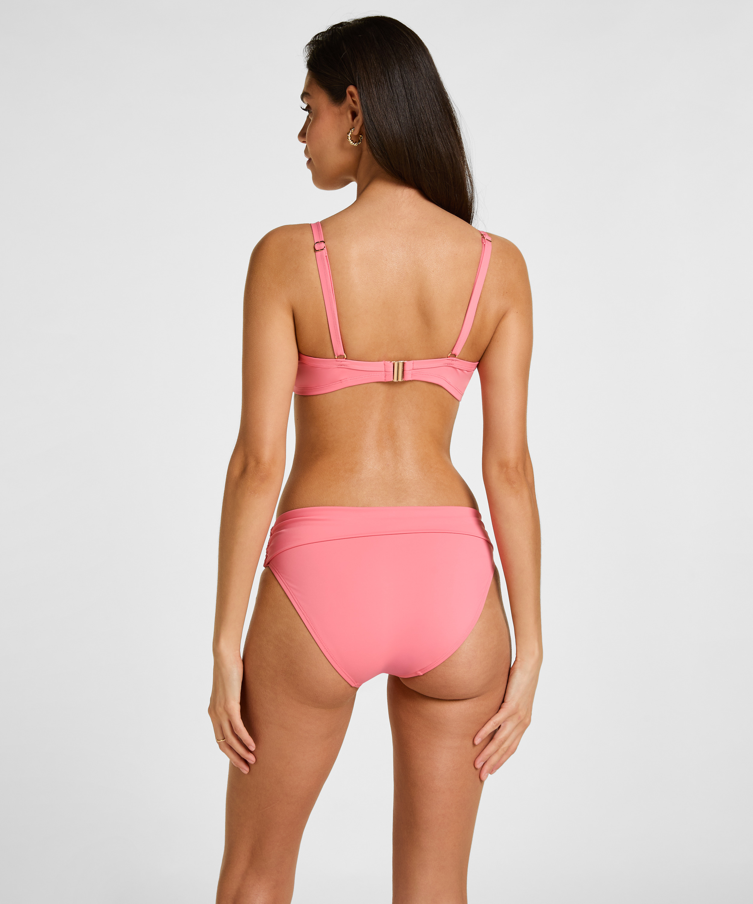 Nieusztywniona g&oacute;ra od bikini z fiszbinami Luxe, R&oacute;żowy, main