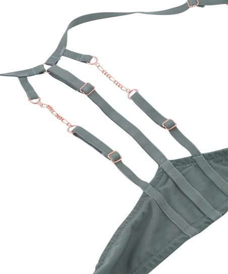 Usztywniony biustonosz push-up z fiszbinami Nicole, Zielony