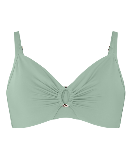 Nieusztywniona g&oacute;ra od bikini z fiszbinami Luxe, Zielony
