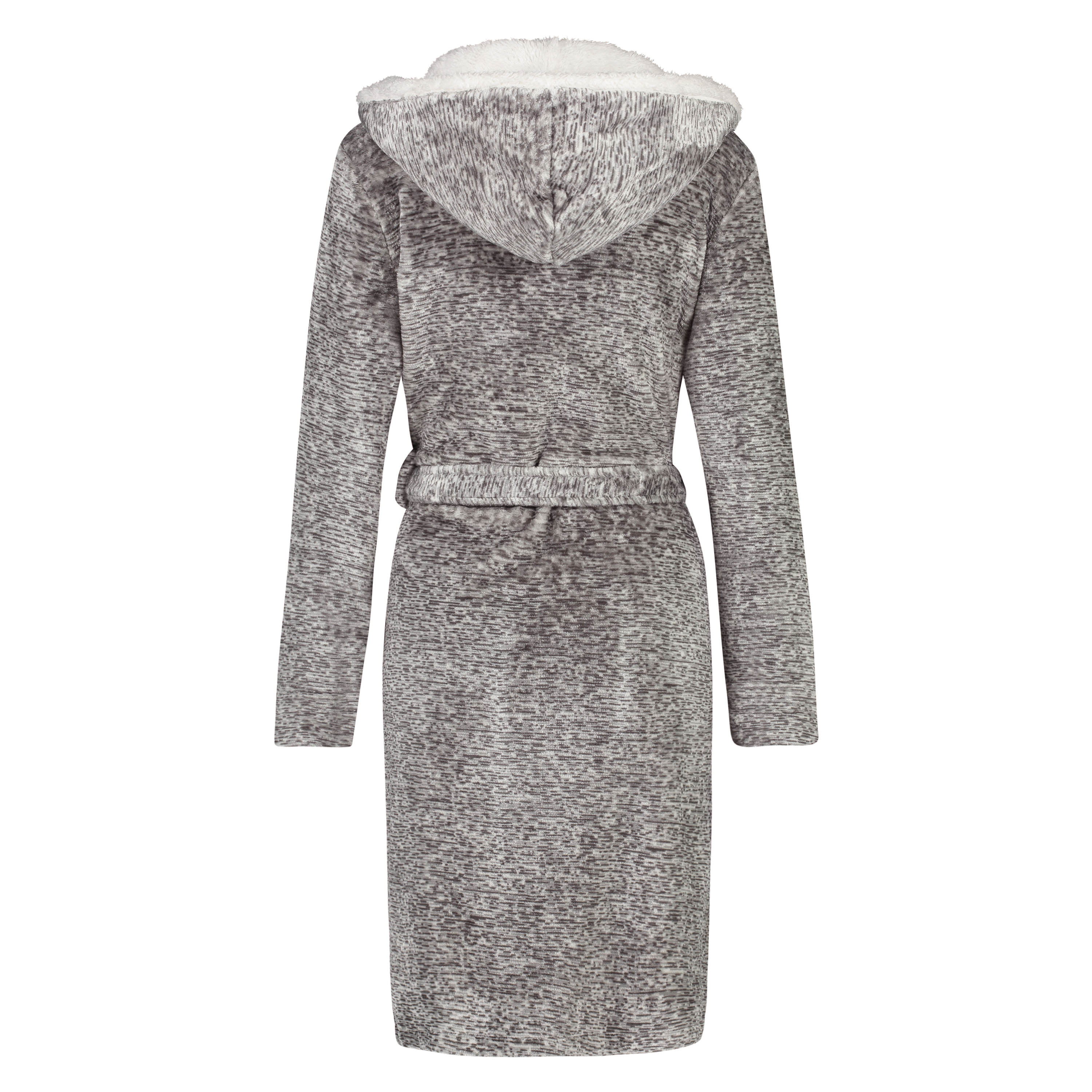 Fleece Bathrobe, Szary, main