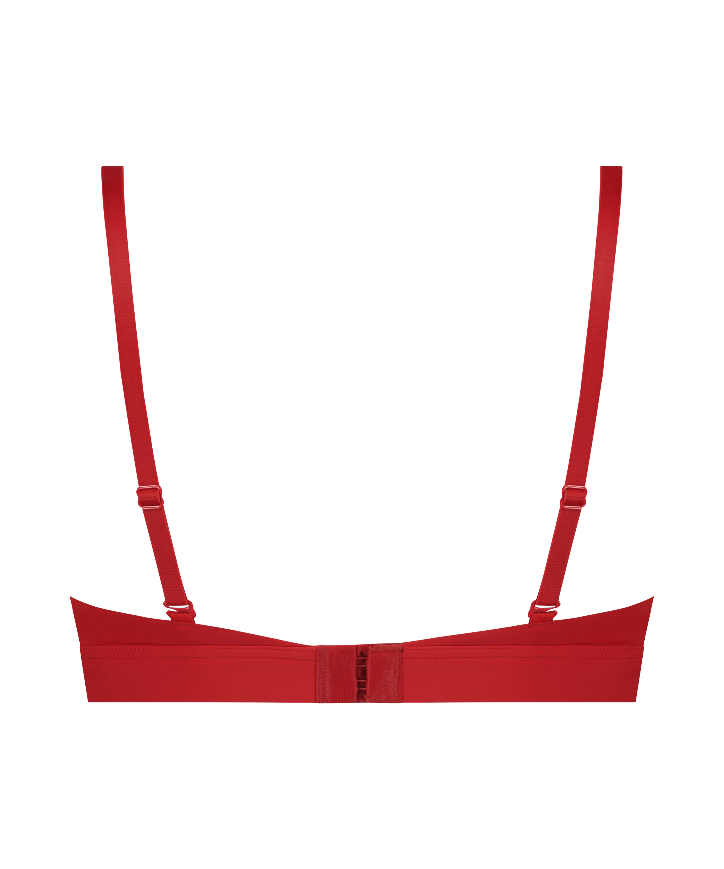 Usztywniany biustonosz bez fiszbin, Czerwony, main