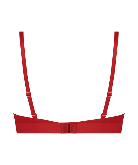 Usztywniany biustonosz bez fiszbin, Czerwony