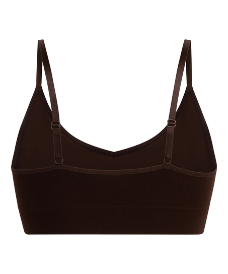 Tr&oacute;jkątny biustonosz bralette Dide, Brązowy