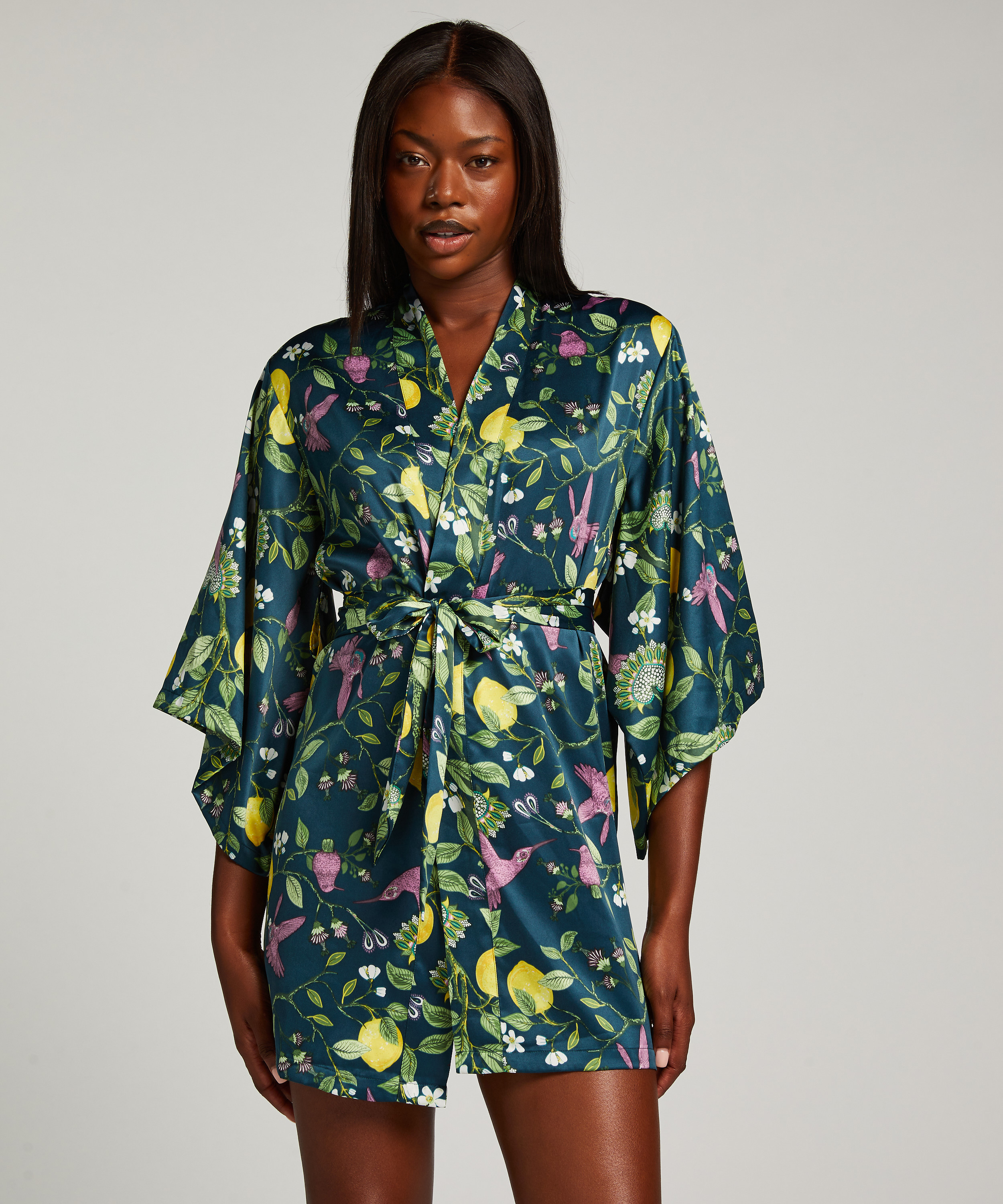 Satynowe kimono, Niebieski, main