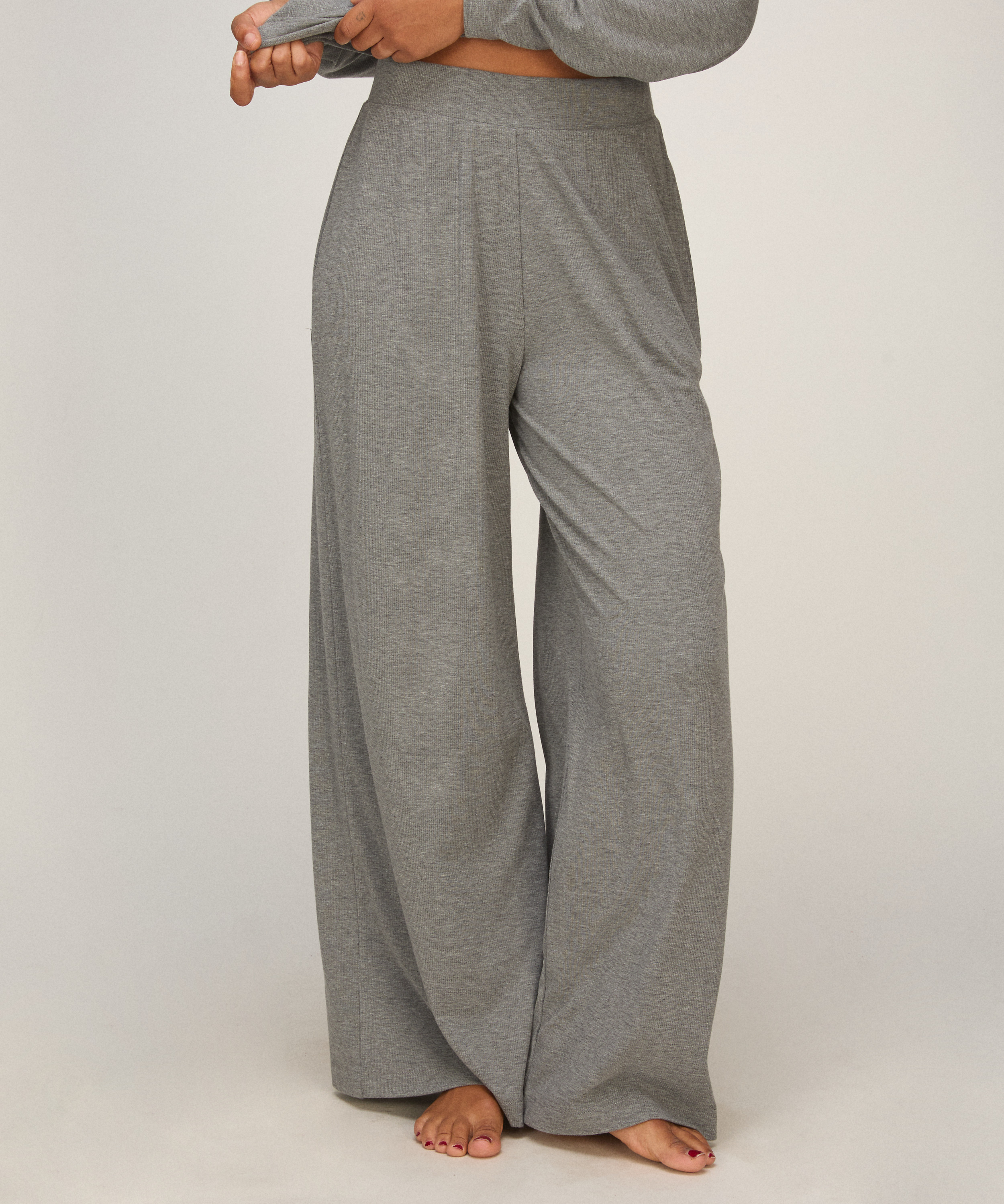 Pant Premium Rib Jersey, Szary, main