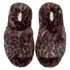Kapcie Sztuczne Futro Leopard, Brązowy