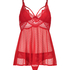 Sukienka babydoll Oceana, Czerwony