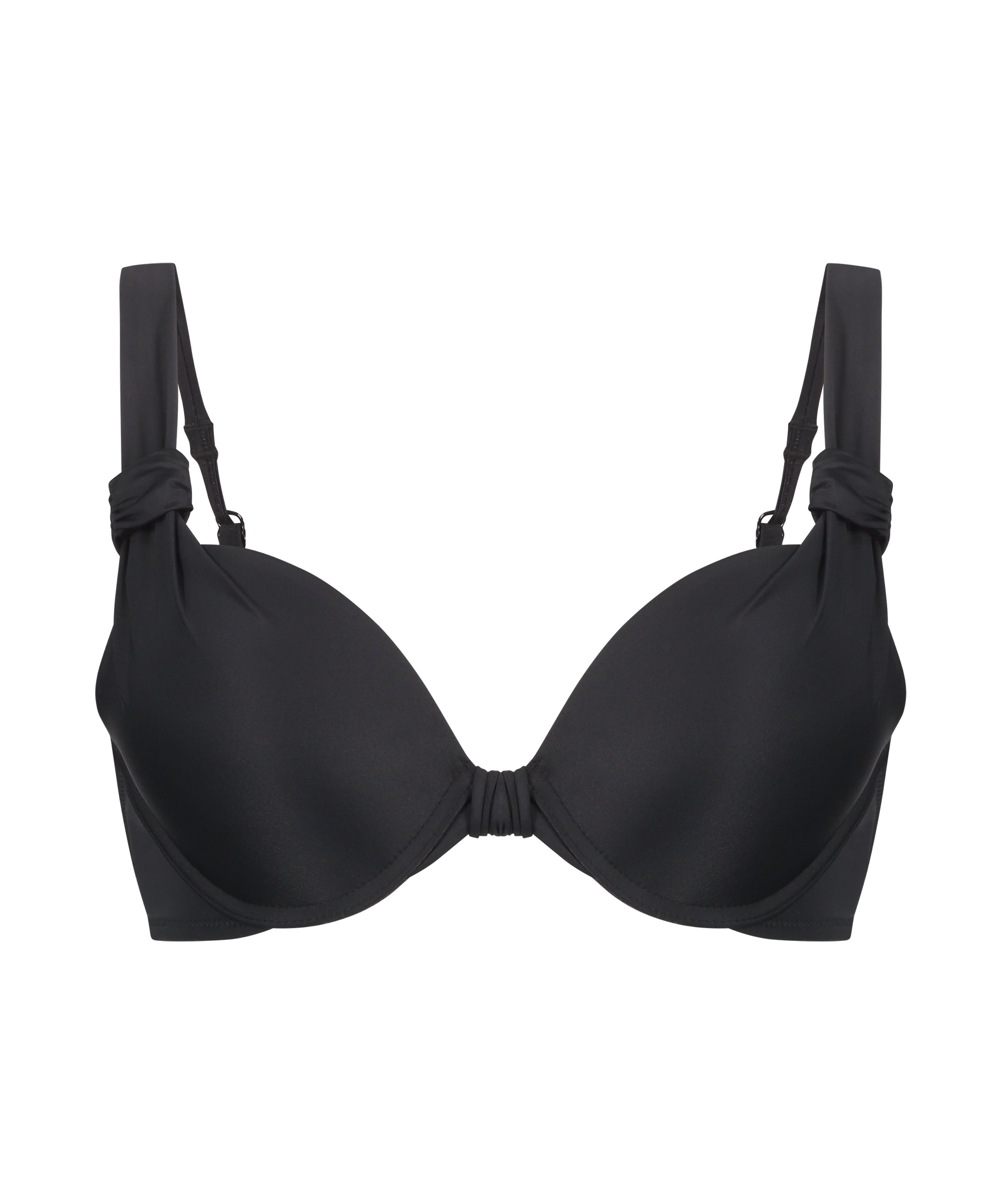 Biustonosz bikini z fiżbinami i wyści&oacute;łką Luxe, Czarny, main