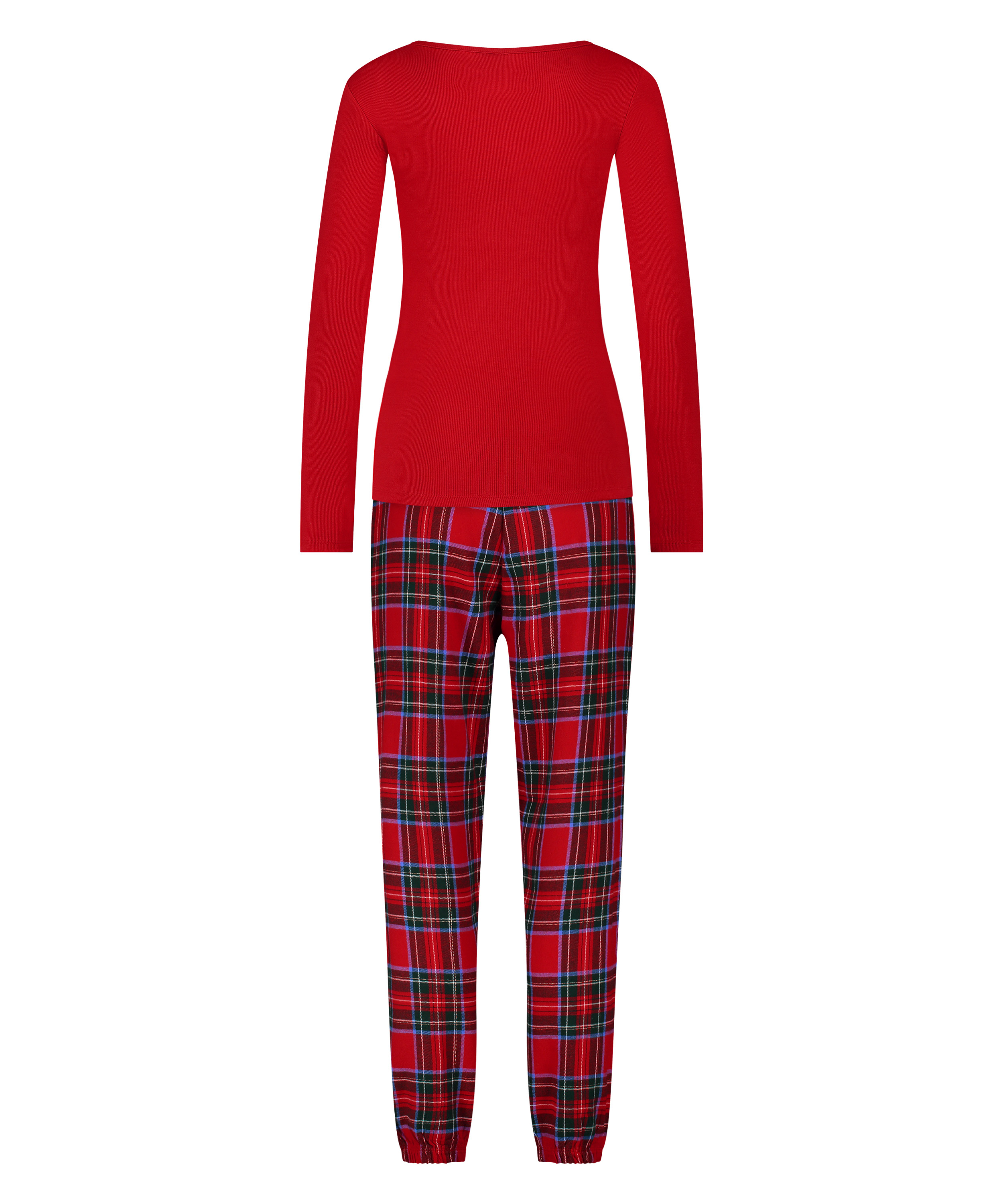 Piżama we wz&oacute;r Flannel, Czerwony, main