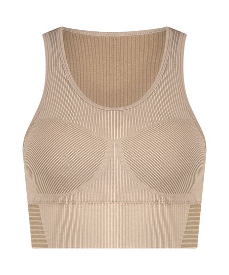 Biustonosz sportowy bezszwowy HKMX Zebra, Szary