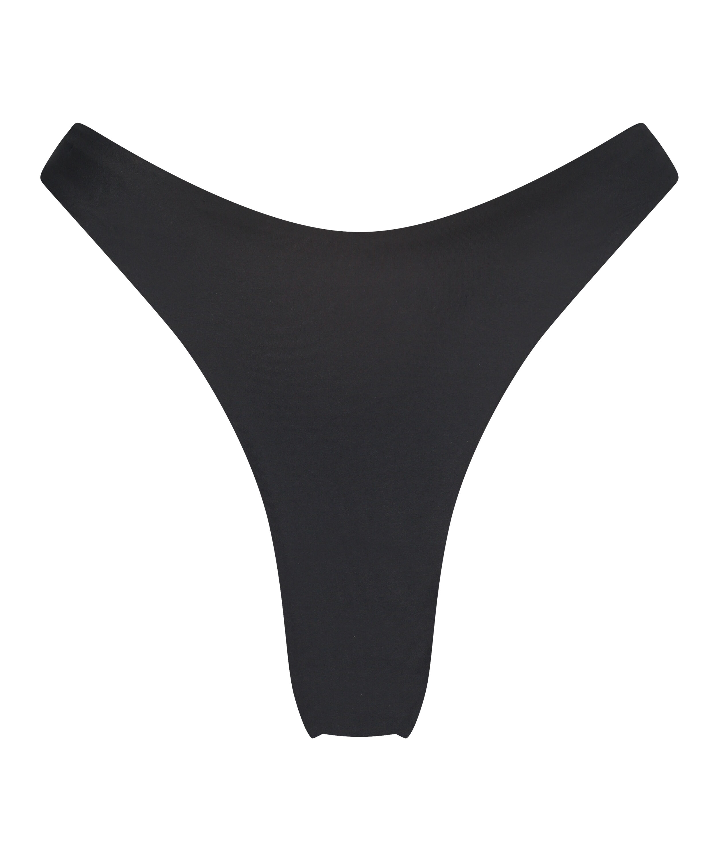 Majtki Bikini Wysoko Krojona Luxe, Czarny