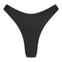 Majtki Bikini Wysoko Krojona Luxe, Czarny