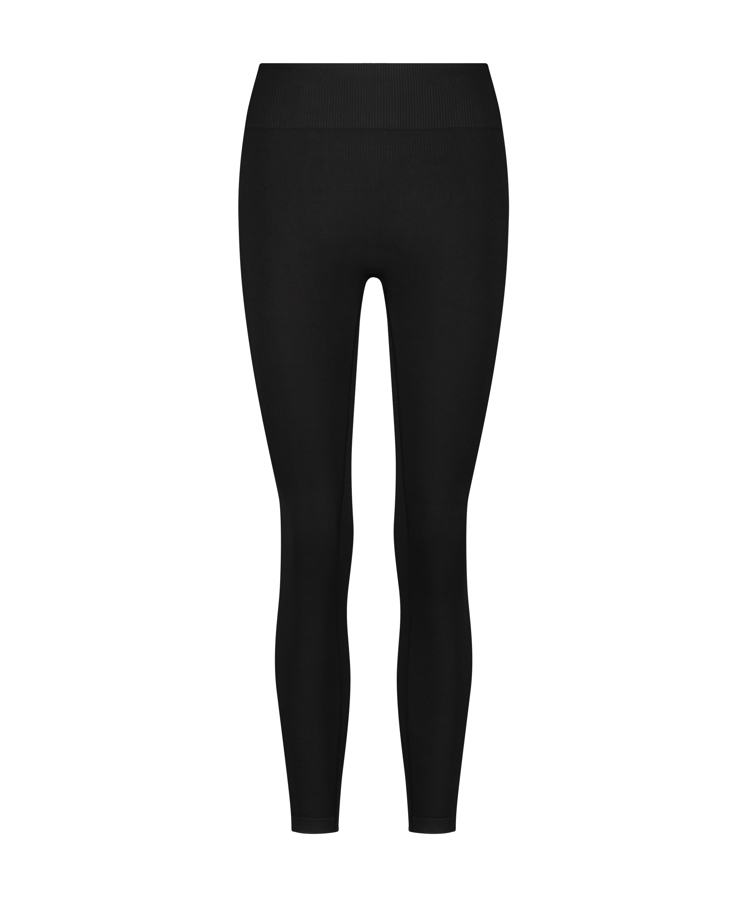 Bezszwowe legginsy sportowe z wysokim stanem HKMX, Czarny, main