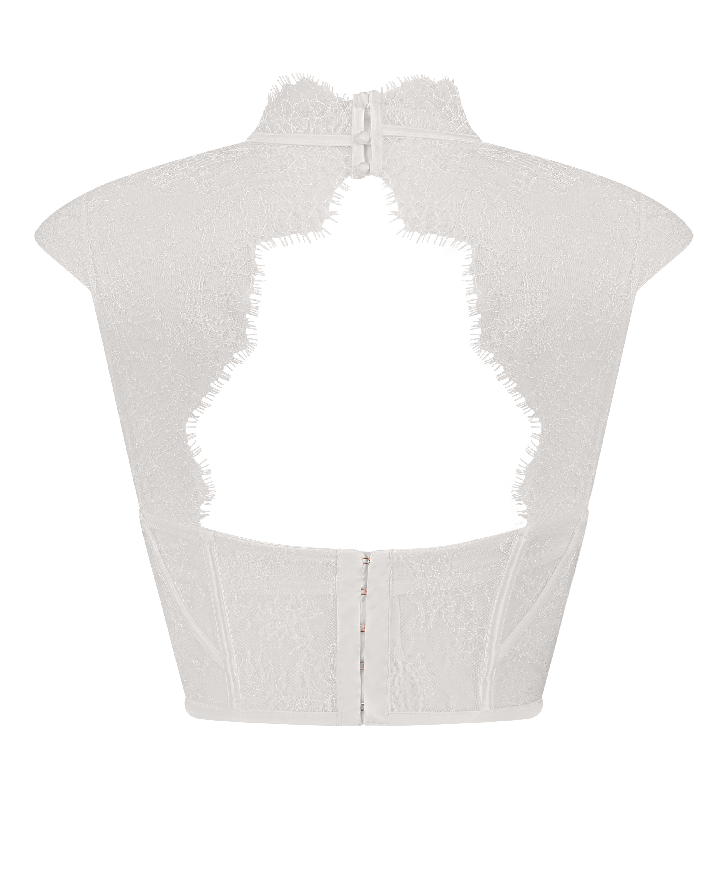 Top z fiszbinami Lace Camille, Biały, main