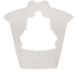 Top z fiszbinami Lace Camille, Biały