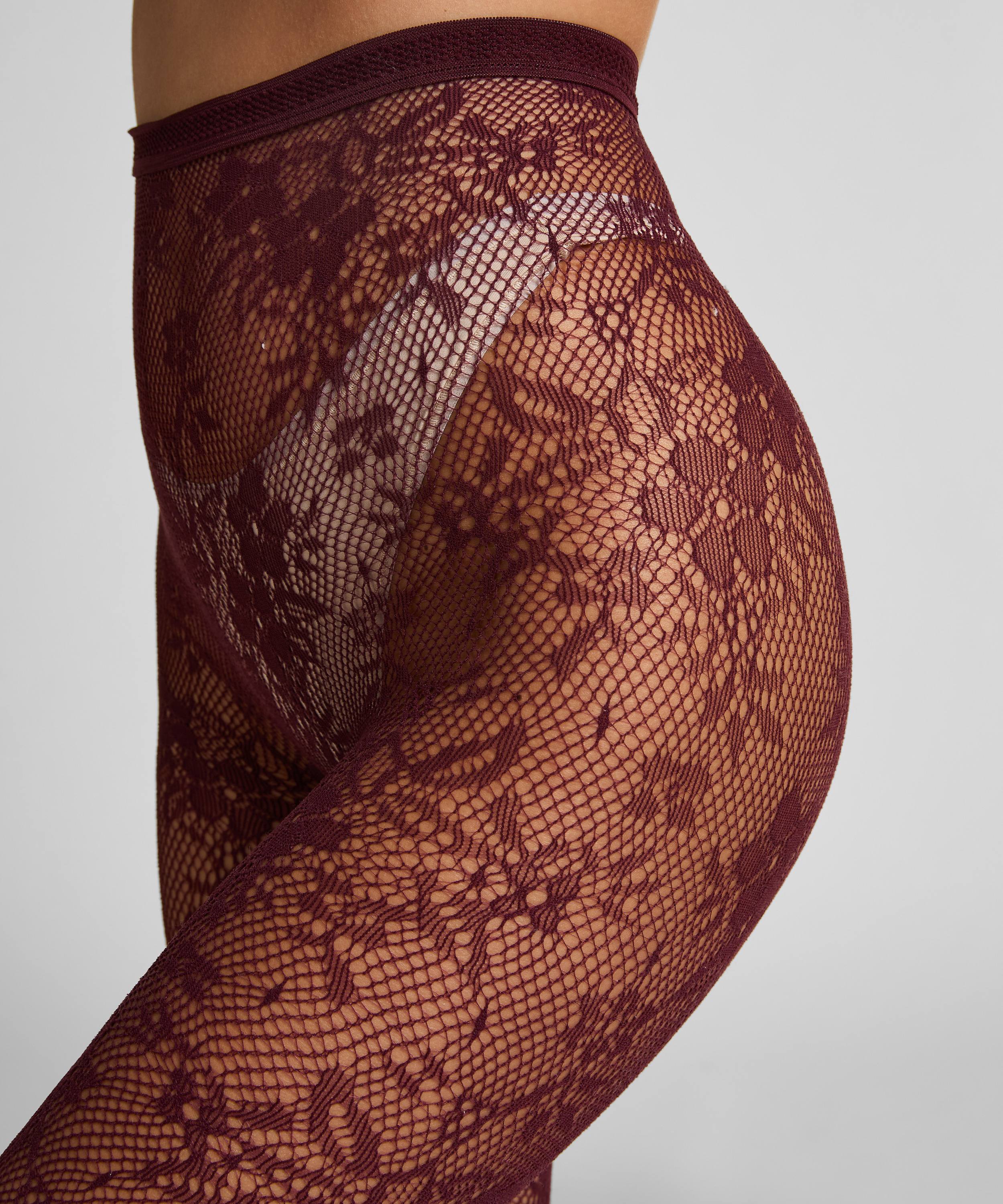 Rajstopy Allover Lace, Fioletowy, main