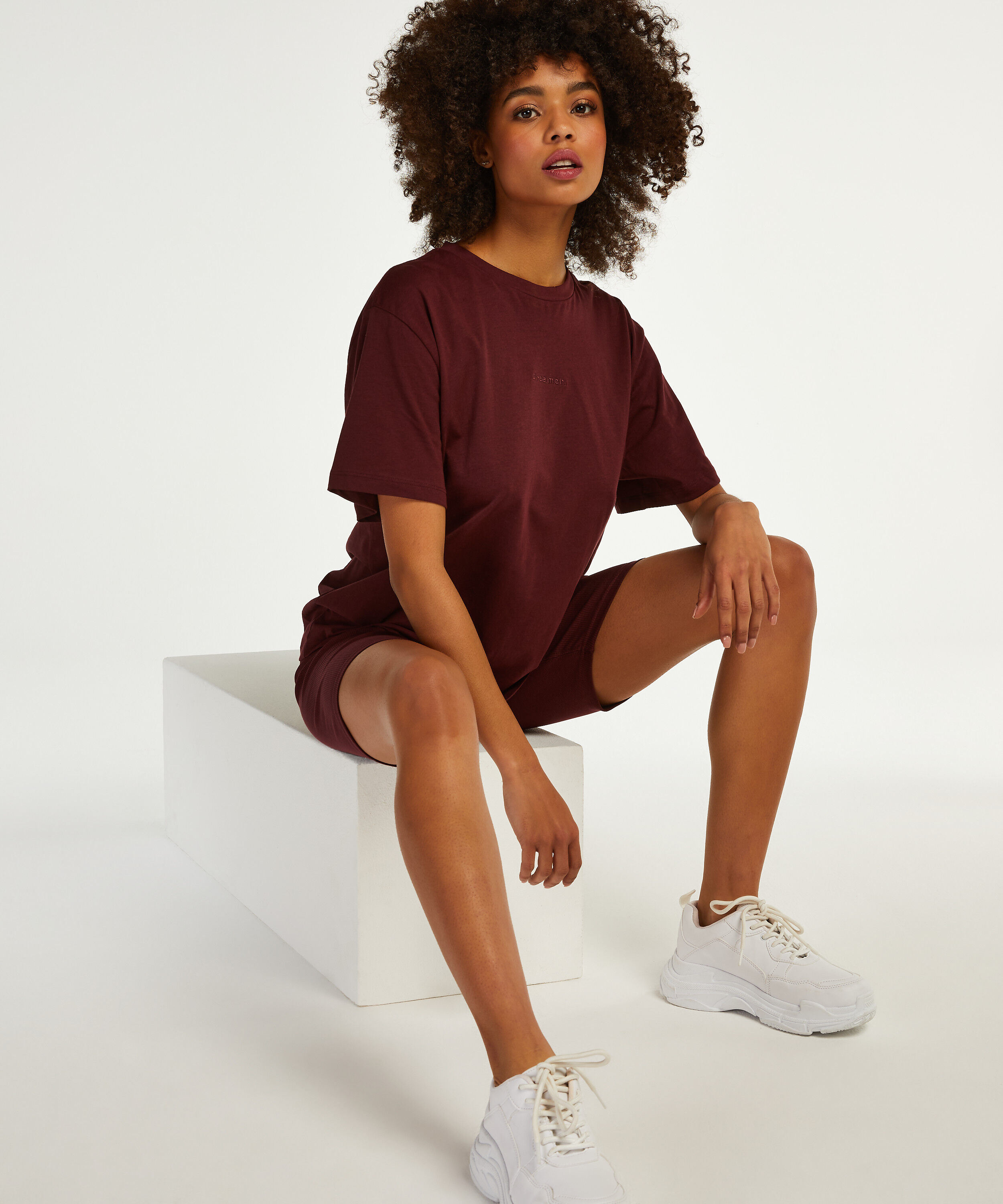 Piżama z szortami Biker, Czerwony