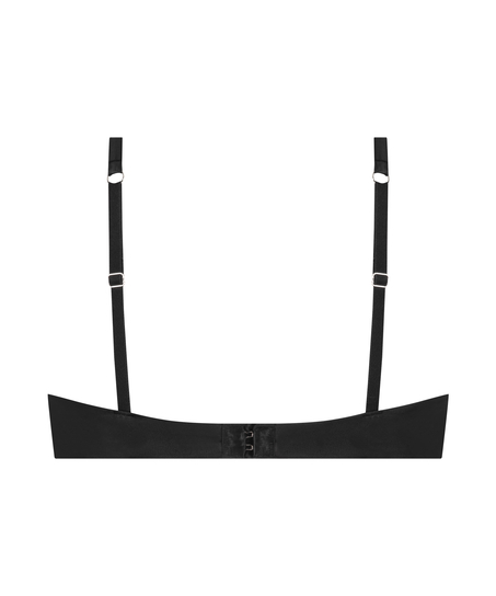 Nieusztywniony biustonosz z fiszbinami Almendra, Czarny