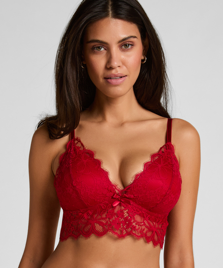 Tr&oacute;jkątny biustonosz bralette Marianna, Czerwony