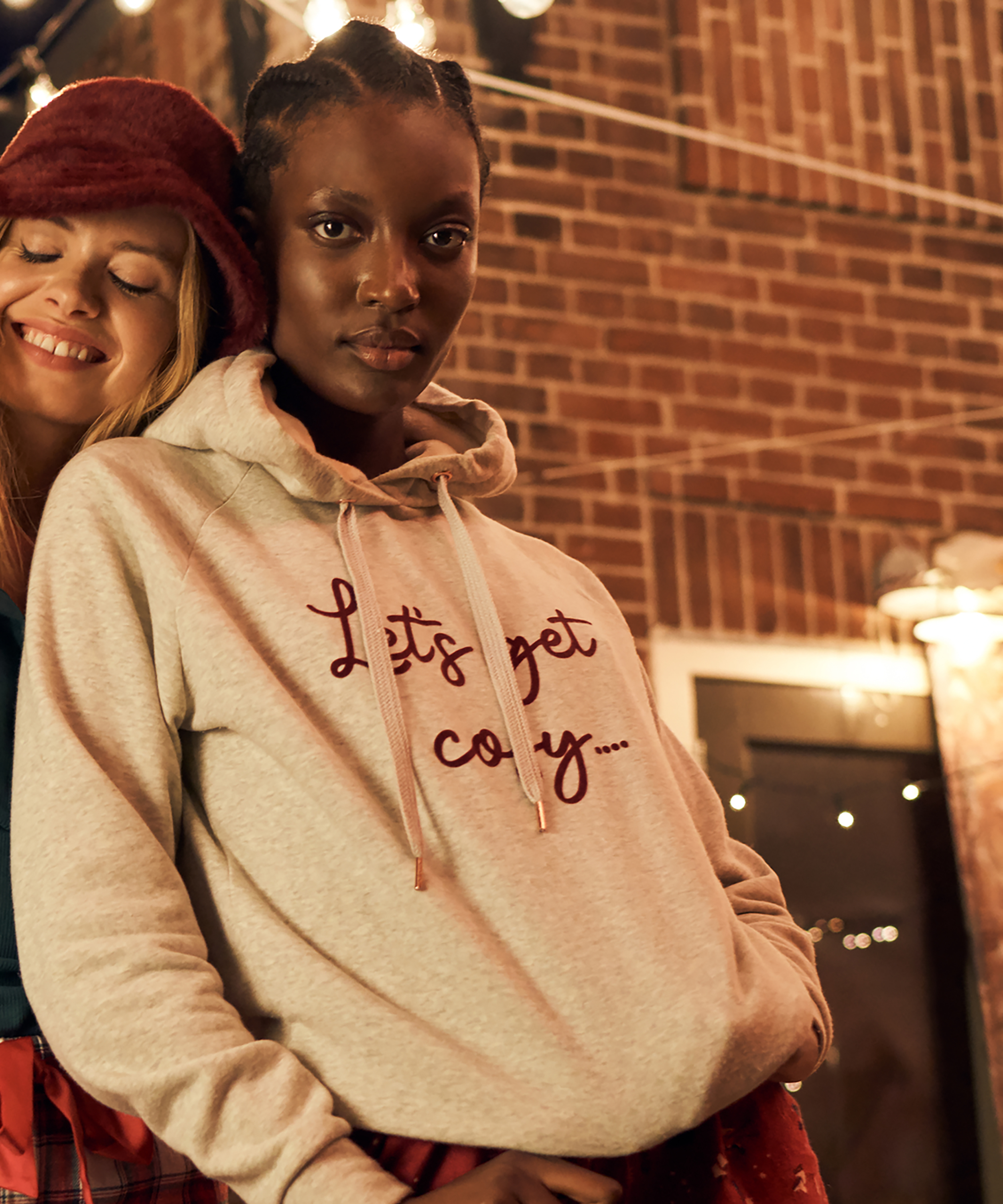 Bluza z kapturem i długim rękawem, Beżowy, main