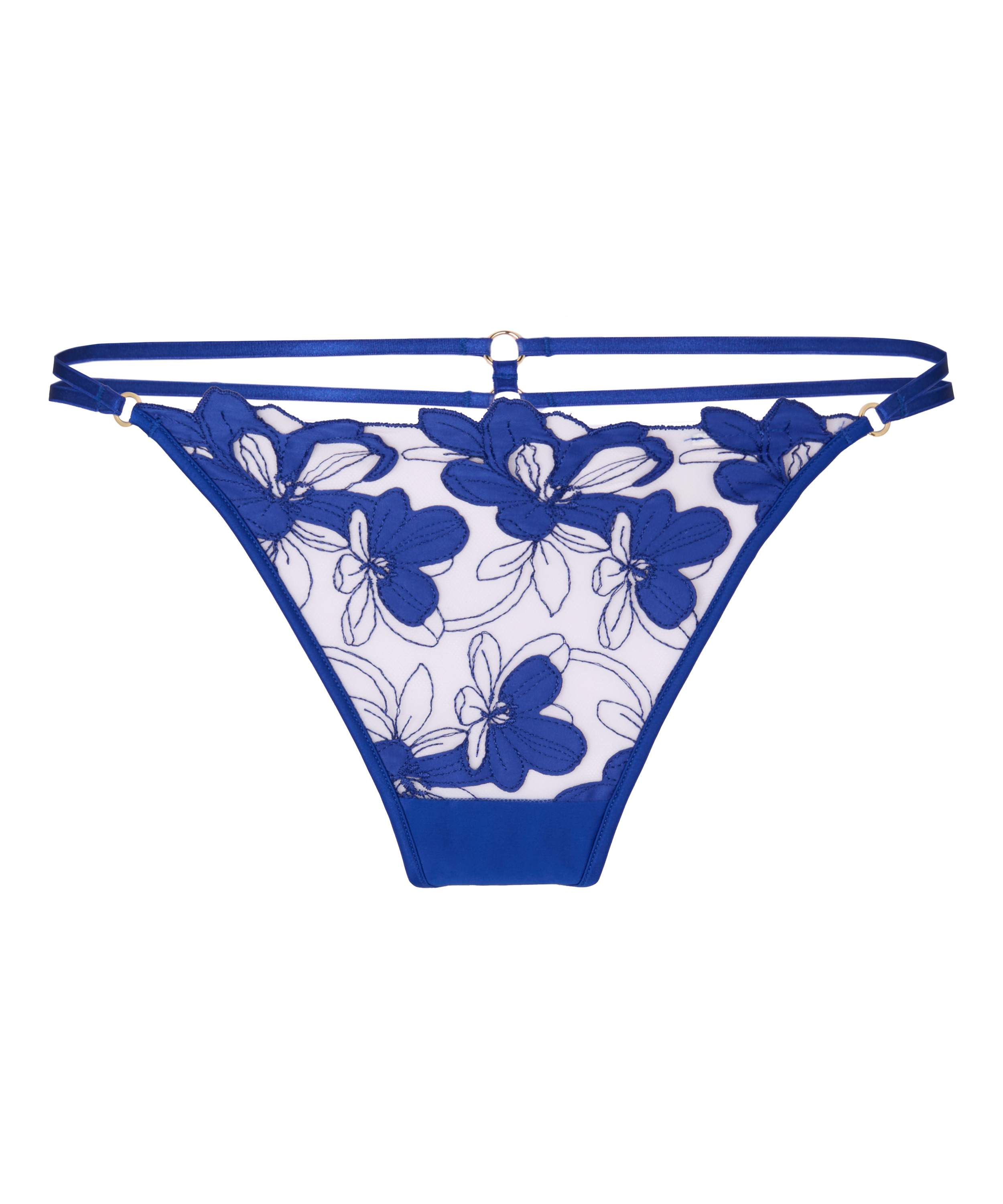 Longline Biustonosz z Fiszbinami Bez Wkładek Tasha, Niebieski, main