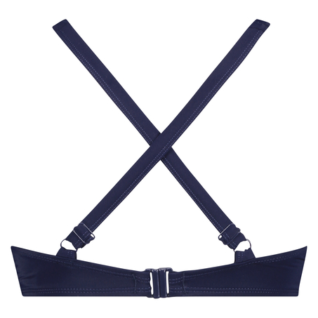 Usztywniona g&oacute;ra od bikini z fiszbinami Sunset Dreams - miseczki E+, Niebieski