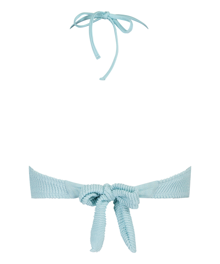 G&oacute;ra od bikini typu bandeau Crinkle, Niebieski